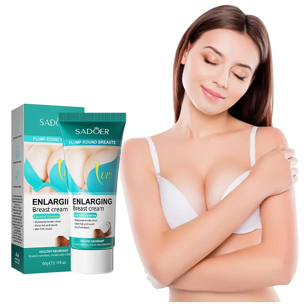 Sadoer Enlarging Breast Cream (Coconut Essence) 60ml, Stand Upright Plump Round Breast (PRIVACY DISCREET DELIVERY)