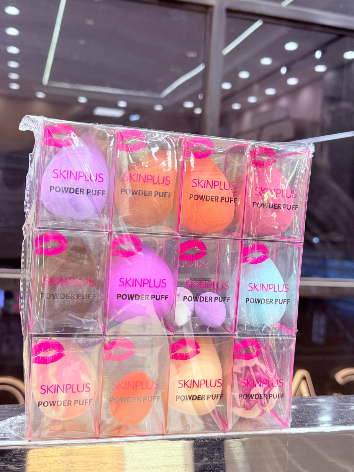 SKINPLUS Makeup Beauty Blender & Powder Puff Set – 12 Pcs Multicolour