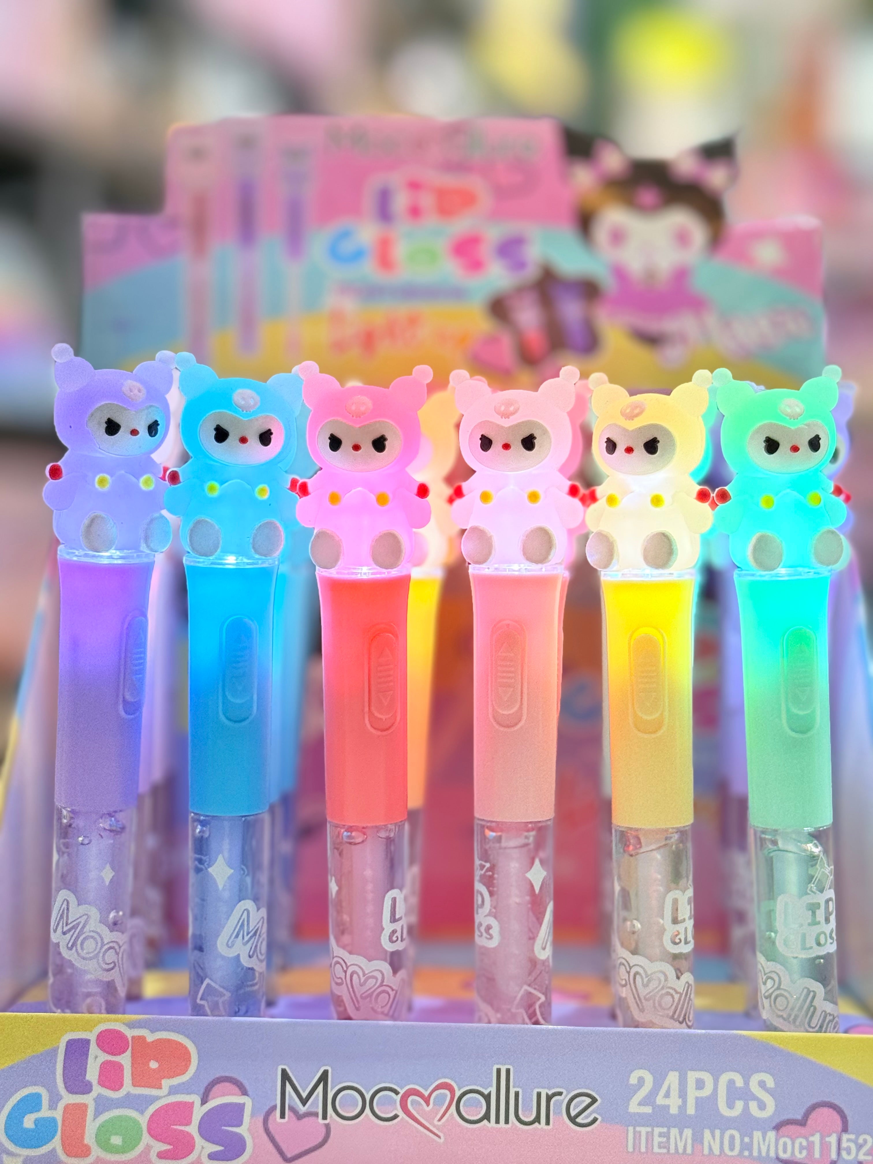 Chromie Magic Pink Kawaii Lipgloss with LED Light - (24pcs Pack)