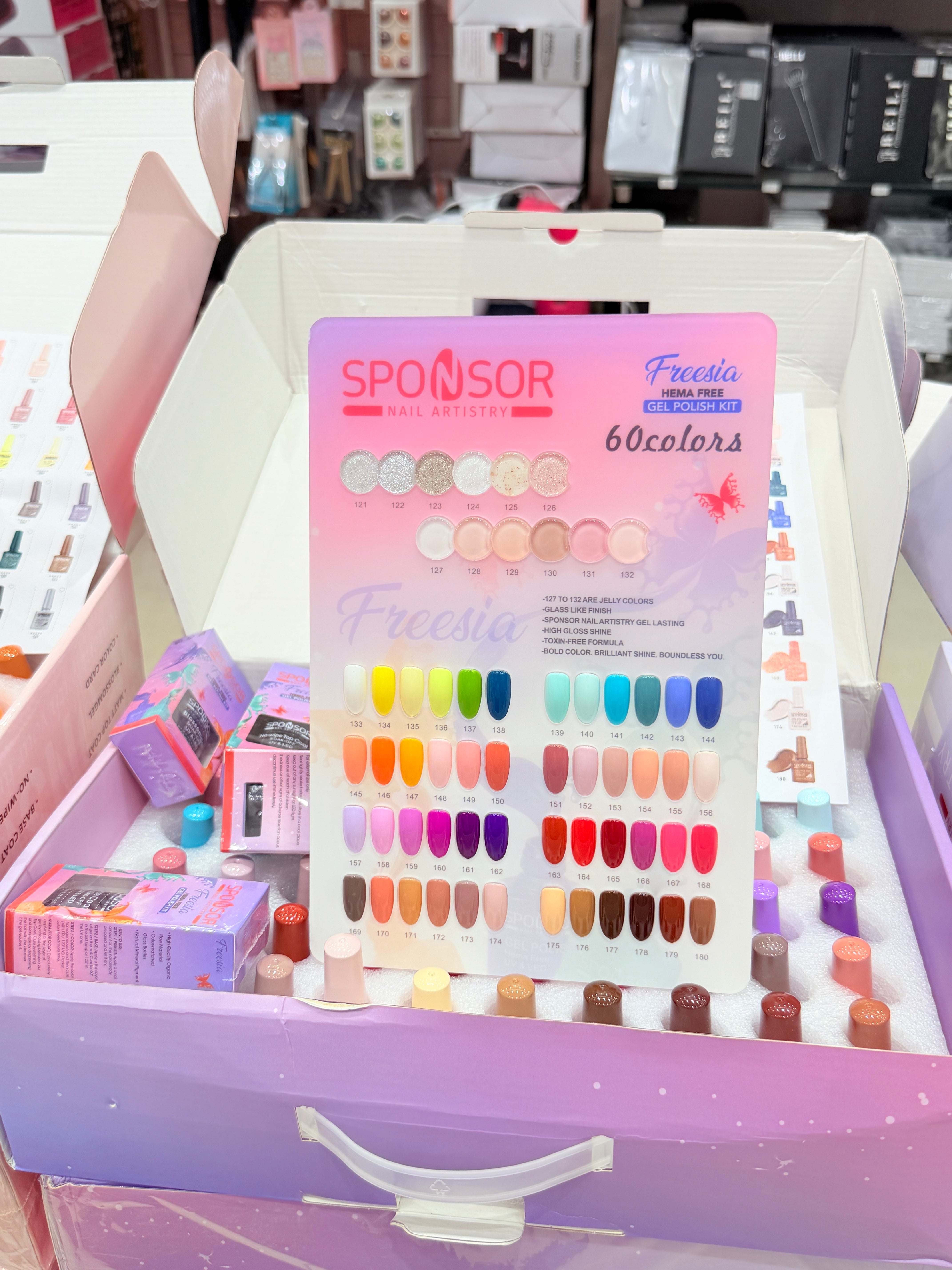 🎨 Sponsor Freesia HEMA FREE Gel Polish Kit – 60 Shades | Base Coat, Top Coat, Matte Coat, Primer & Blossom Gel Included 💅✨