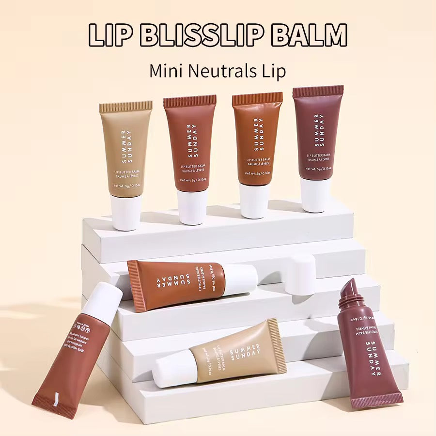 Summer Sunday Mini Neutrals Lip Butter Balm Set (Pack of 4)