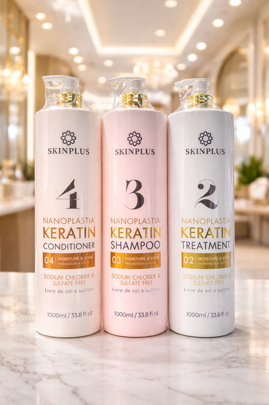 Skinplus Nanoplastia 1L Keratin Treatment + 1L Shampoo FREE + 1L Conditioner FREE | Salon Mega Deal