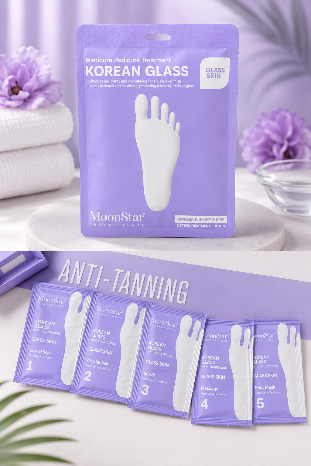 Korean Professional 5-Step Manicure & Pedicure Treatment Kit | Salon-Like Spa Care at Home