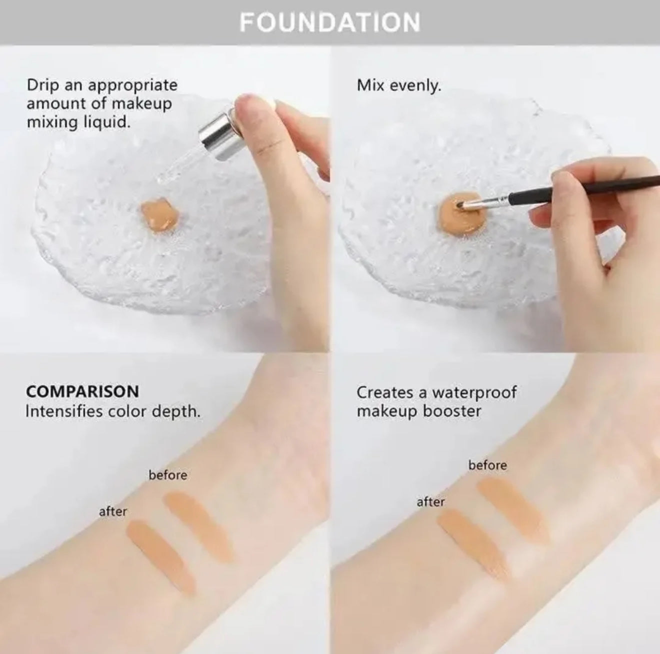 IMAGIC Mix & Blend Duraline - Makeup Mixing Liquid (Waterproof & Color Intensifier)