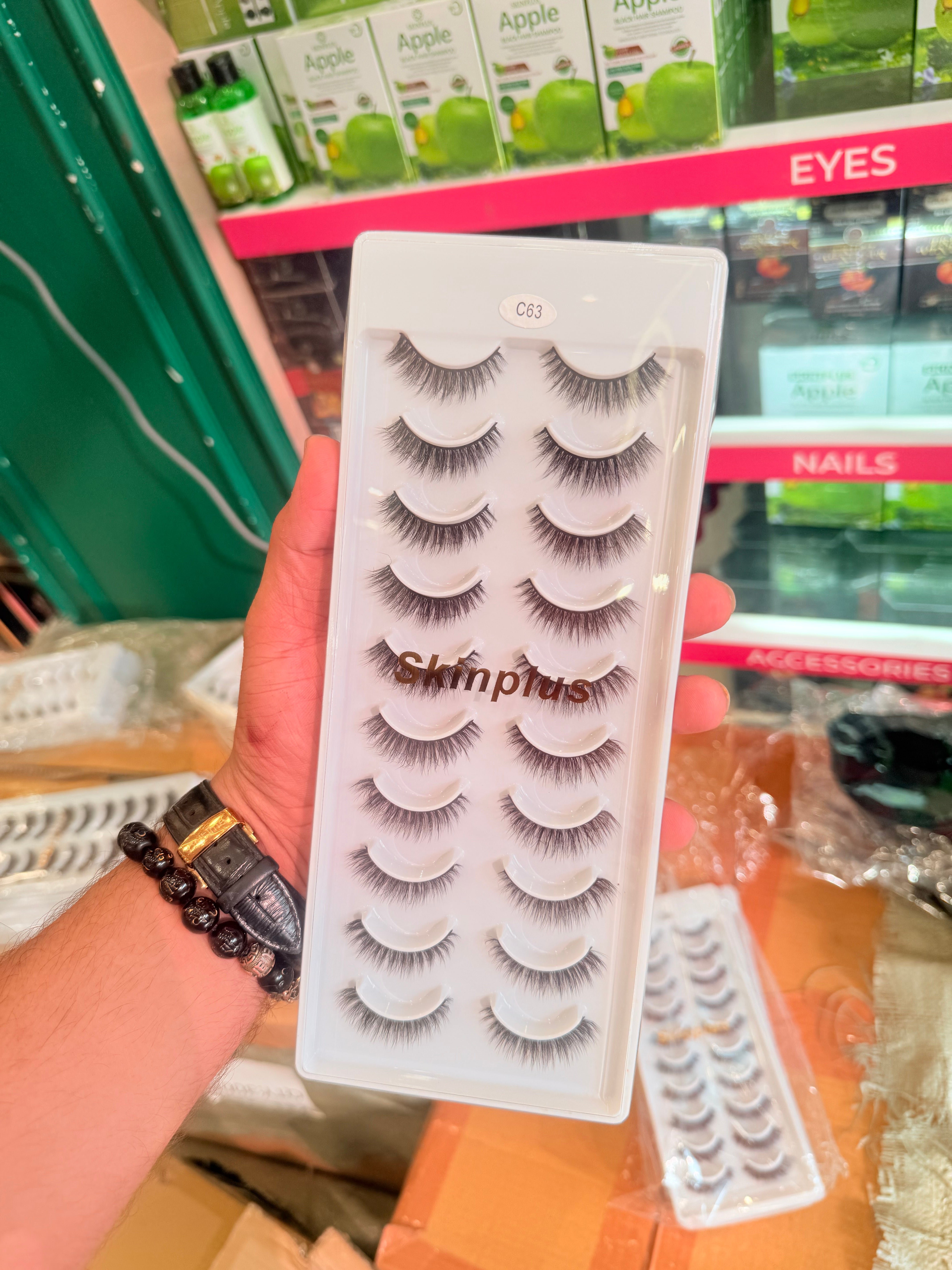 Skinplus 3D Mink False Eyelashes Set – 10 Pairs Premium Fluffy Lash Collection