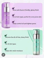 SHEGLAM Good Grip Hydrating Primer Oil Control Moisturizing Primer Gel Smooth Fine Lines Oil And Silicone-Free Face -Blueberry + Aha-Purple