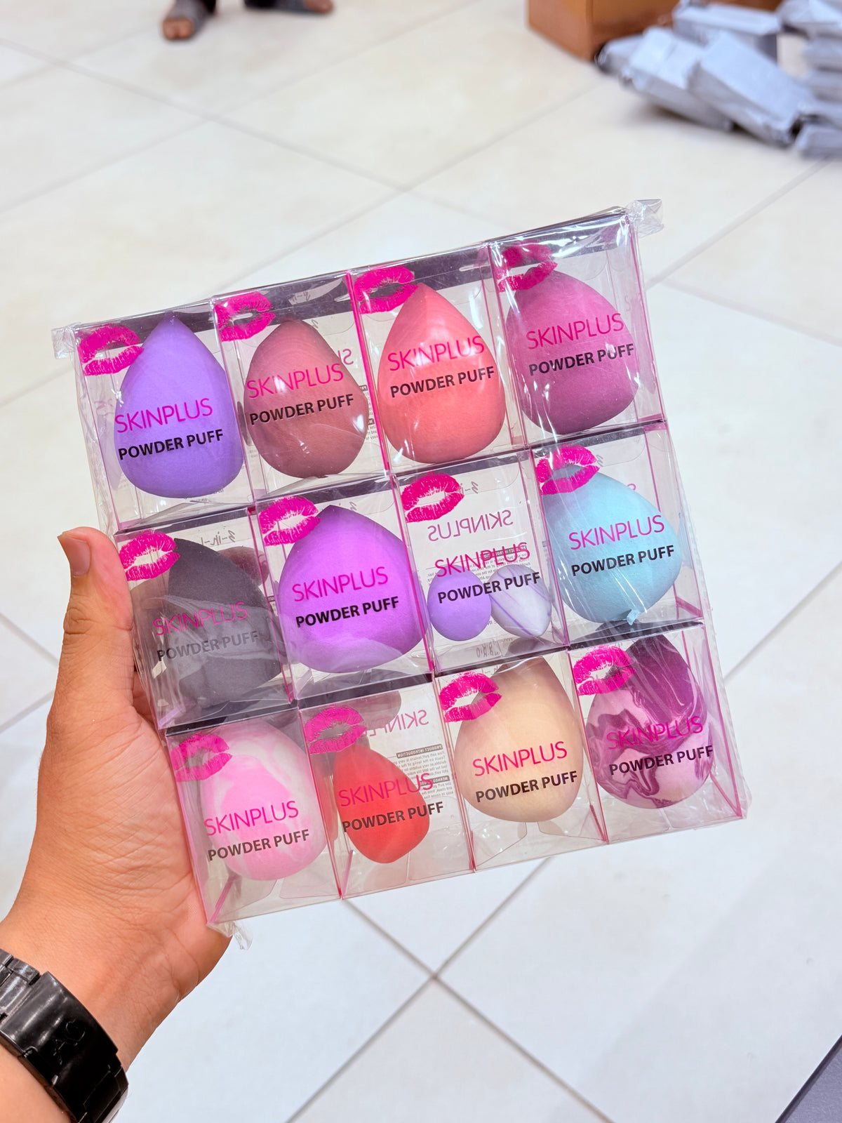 SKINPLUS Makeup Beauty Blender & Powder Puff Set – 12 Pcs Multicolour