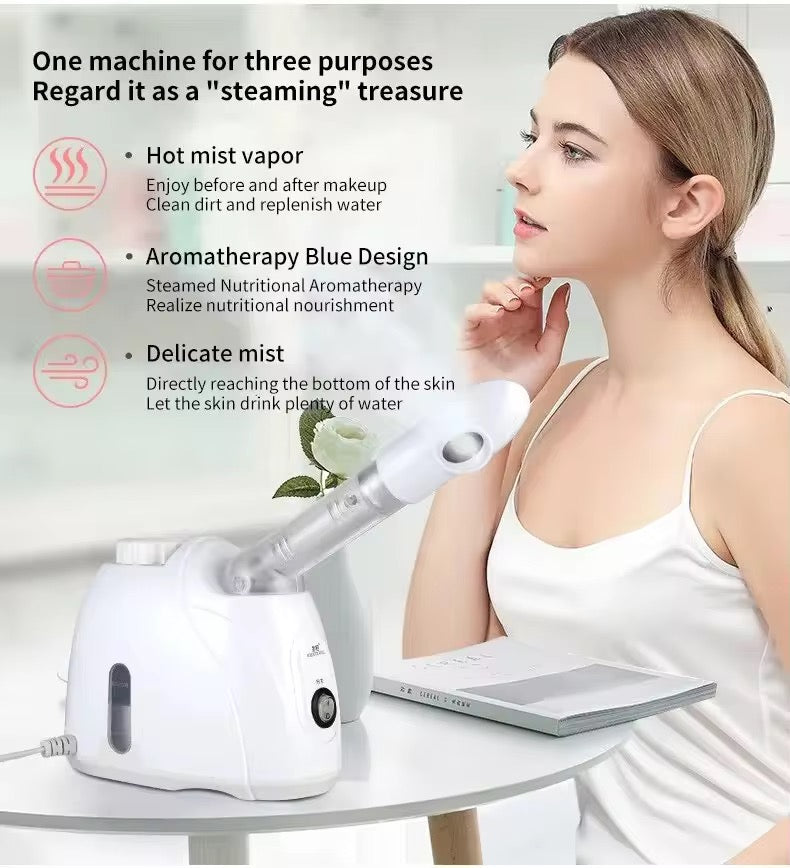 💎 Professional Nano Ionic Facial Steamer – Salon Grade Hot Steam Machine for Deep Hydration & Pore Cleansing (Home & Salon Use)