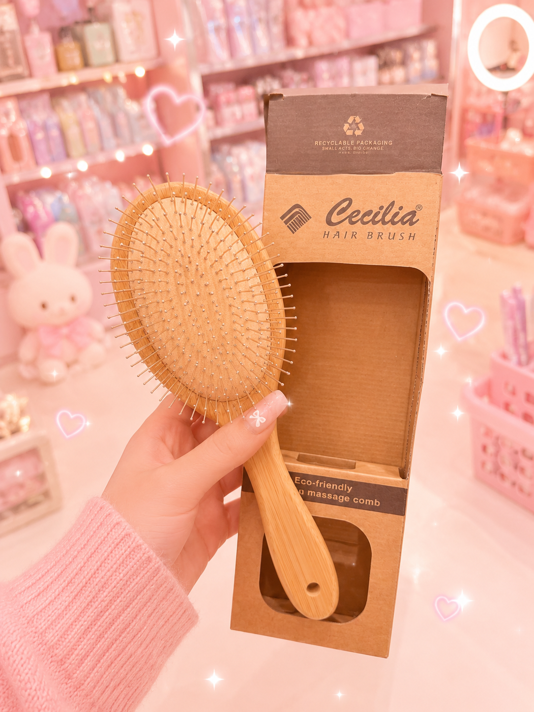 Cecilia Premium Wooden Hair Brush