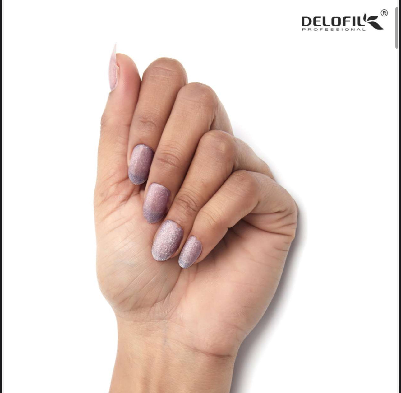 Delofil Premium CAT EYE Nails (Salon Like Nails) 24 Nails in box | Nail Buffer |Glue tabs Included - E03