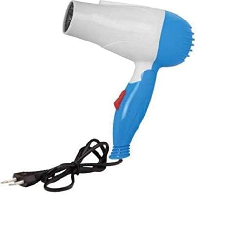 1000 Watts Foldable Hair Dryer with 2 Speed Control for Women and Men (Multicolor)