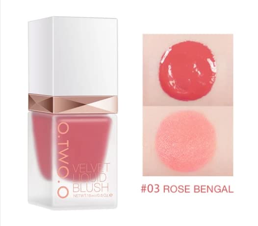 SAGANSINGHMAKEUP O TWO O Velvet Liquid,Face Blusher,Long-lasting Makeup Blush FLASH SALE