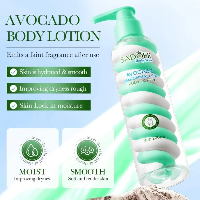 SADOER 200g Body Care Moisturizing
Hydrating Avocado Marshmallow Body Lotion