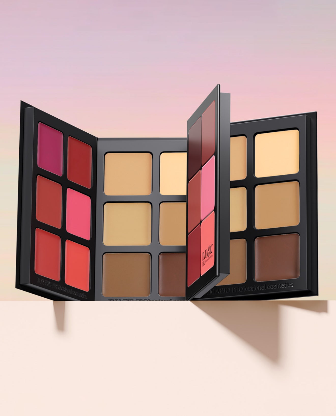 IMAGIC Multiuse Cream Foundation & Blush Palette FA145 – 2-in-1 Professional Face Palette