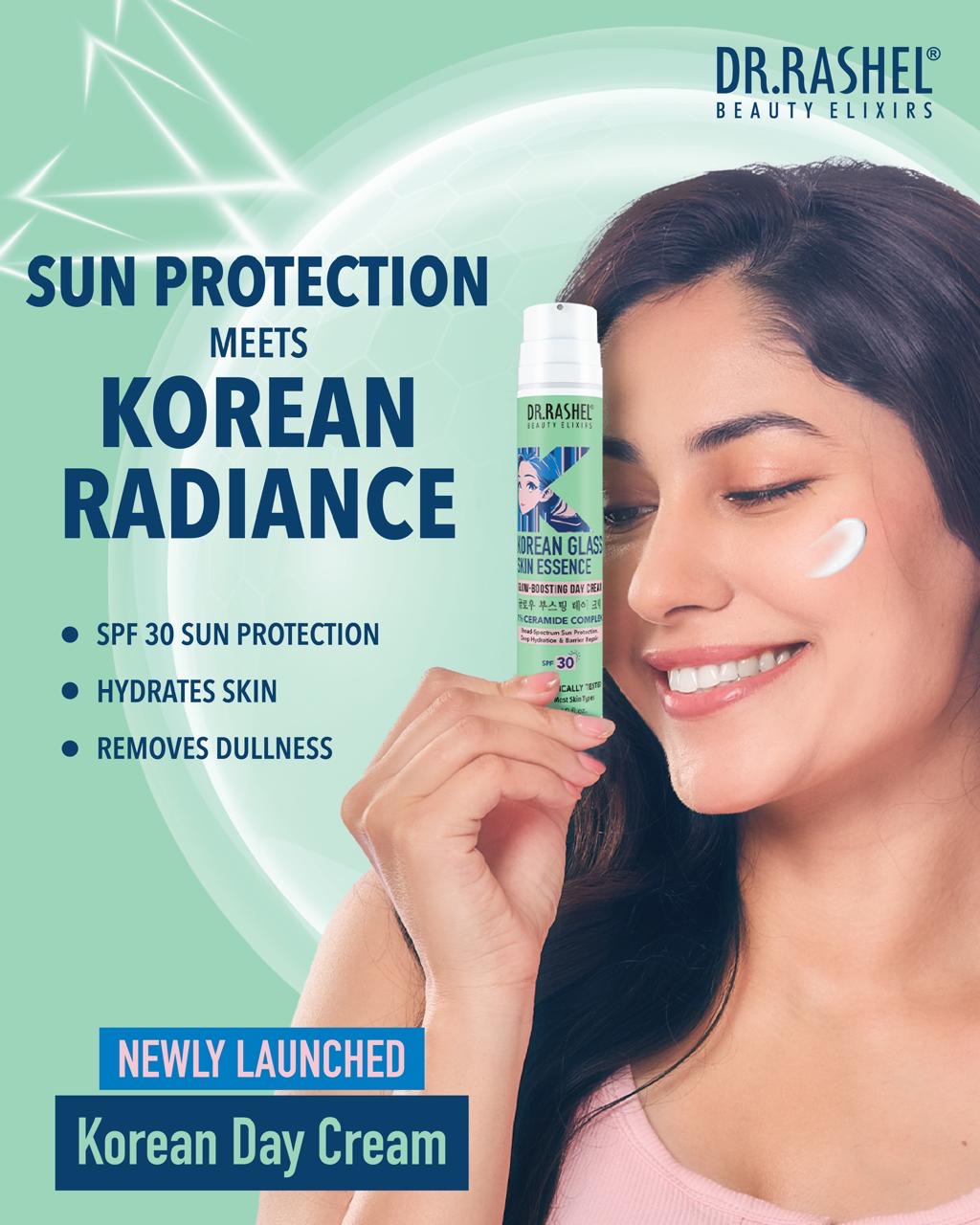 Korean Glass Skin Glow-Boosting Day Cream with Ceramide Complex & SPF 30 (50g)