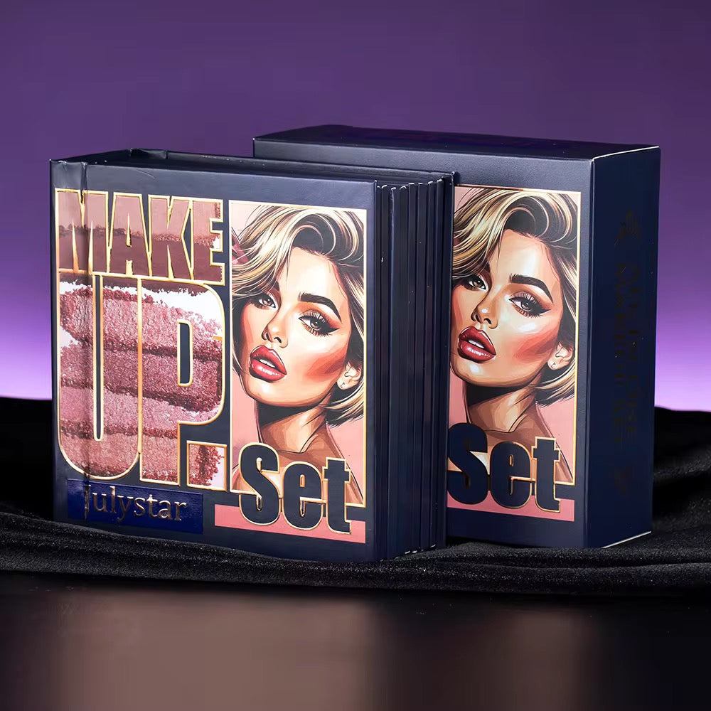IGOODCO 8 Page All-in-One Makeup Book | Eyeshadow, Blush, Lip, Contour & More | Full Face Kit
