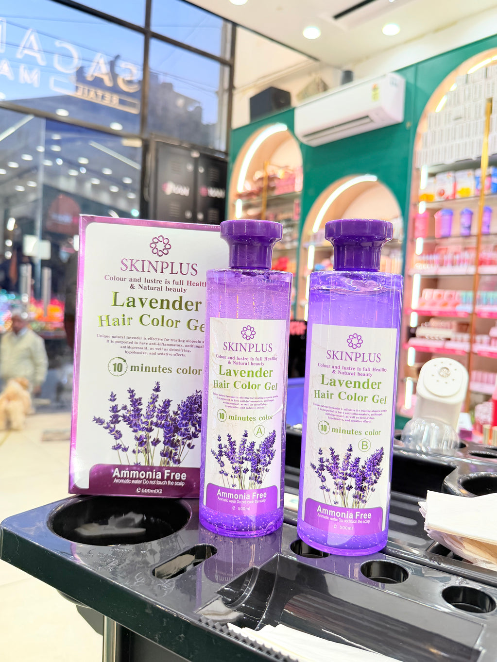 NEW SKINPLUS LAVENDER HAIR COLOR - NATURAL BLACK - DIES YOUR HAIR AND BEARD NOT YOUR SCALP - ROUGH AUR FRIZZY HAIR KE LIYE BEST