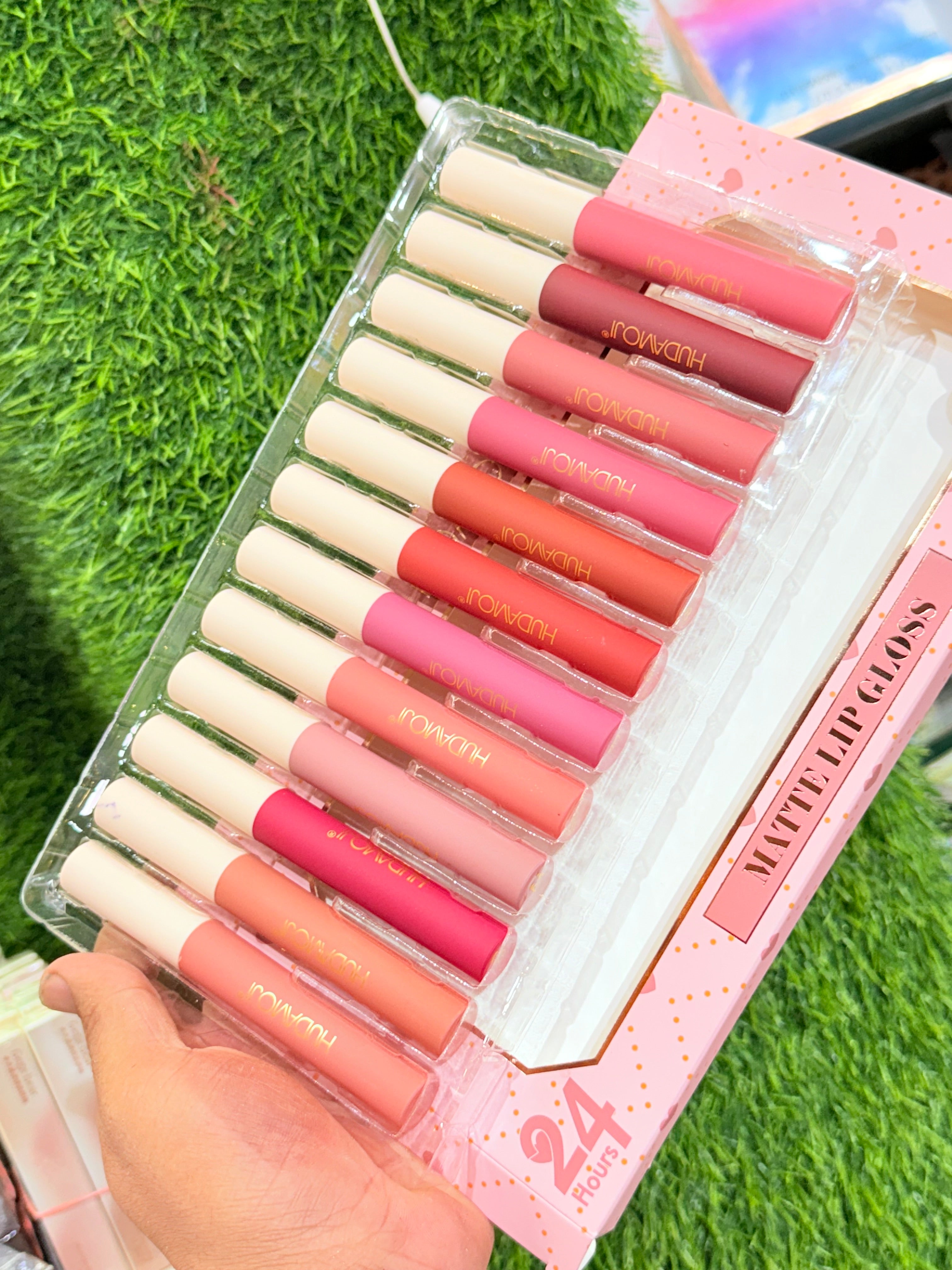 Hudamoji Pro Velvet Matte Lipsticks LipVault 12pcs
