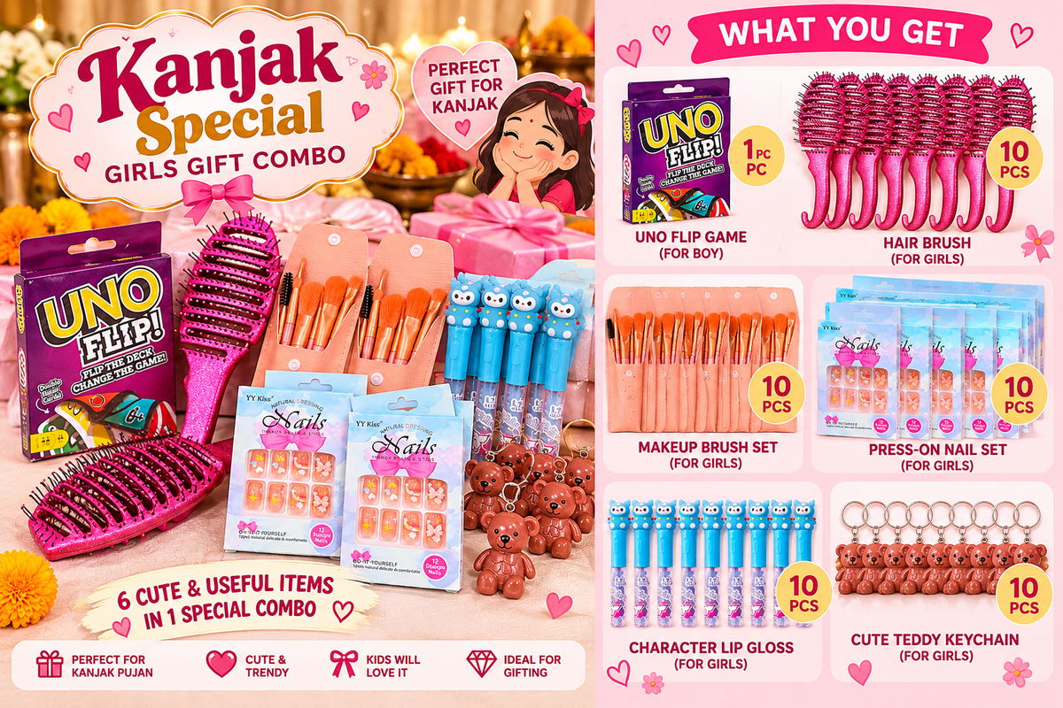 Kanjak Special Girls Gift Combo | 10-Piece Beauty & Fun Gift Set