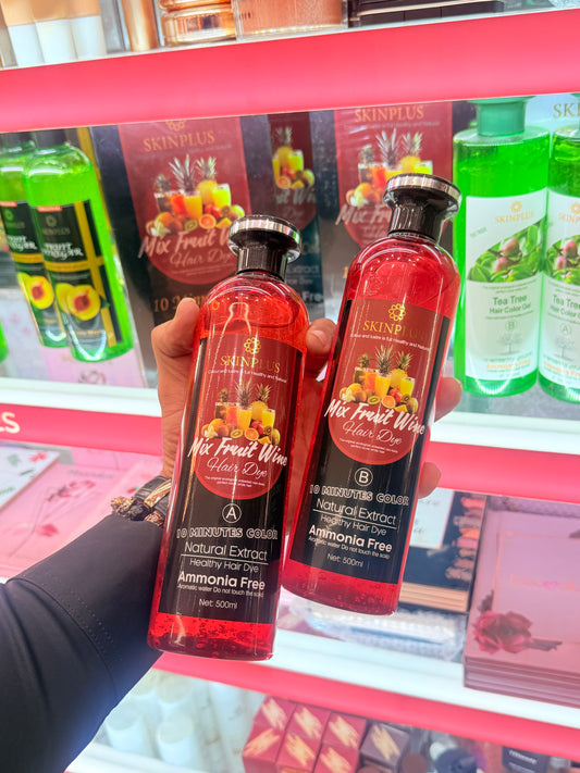 SKINPLUS Mix Fruit Wine Fruit Vinegar - Doesn’t Die Your Scalp - Natural Black