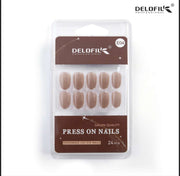Delofil Premium CAT EYE Nails (Salon Like Nails) 24 Nails in box | Nail Buffer |Glue tabs Included - E04