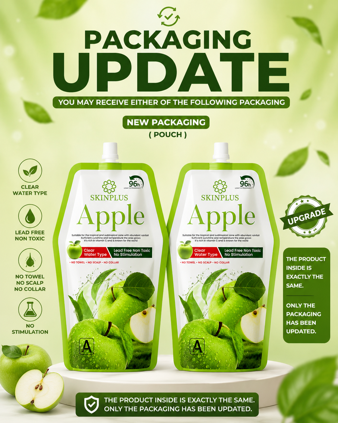 SKIN PLUS Apple Black Hair And Beard Shampoo (A+B Set) – Latest Clear Water Technology | No Skin • No Collar • No Towel Stains | Best Instant Grey Coverage 500ml+500ml