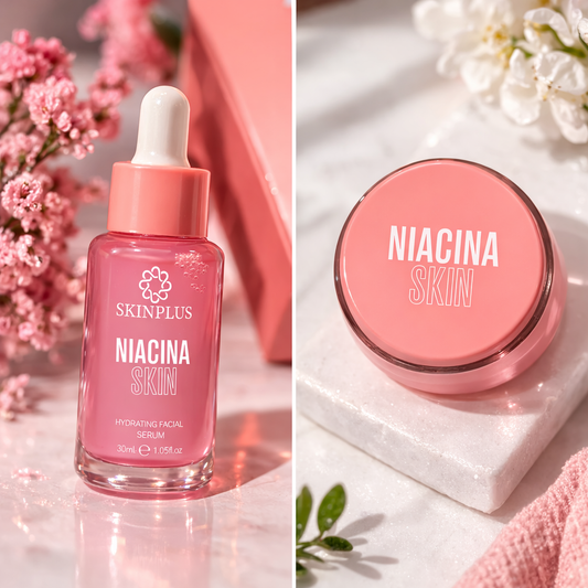 Skinplus Niacina Skin 2-Piece Essentials Kit – Hydrating Brightening Serum + Cream - EARLY BIRD DEAL