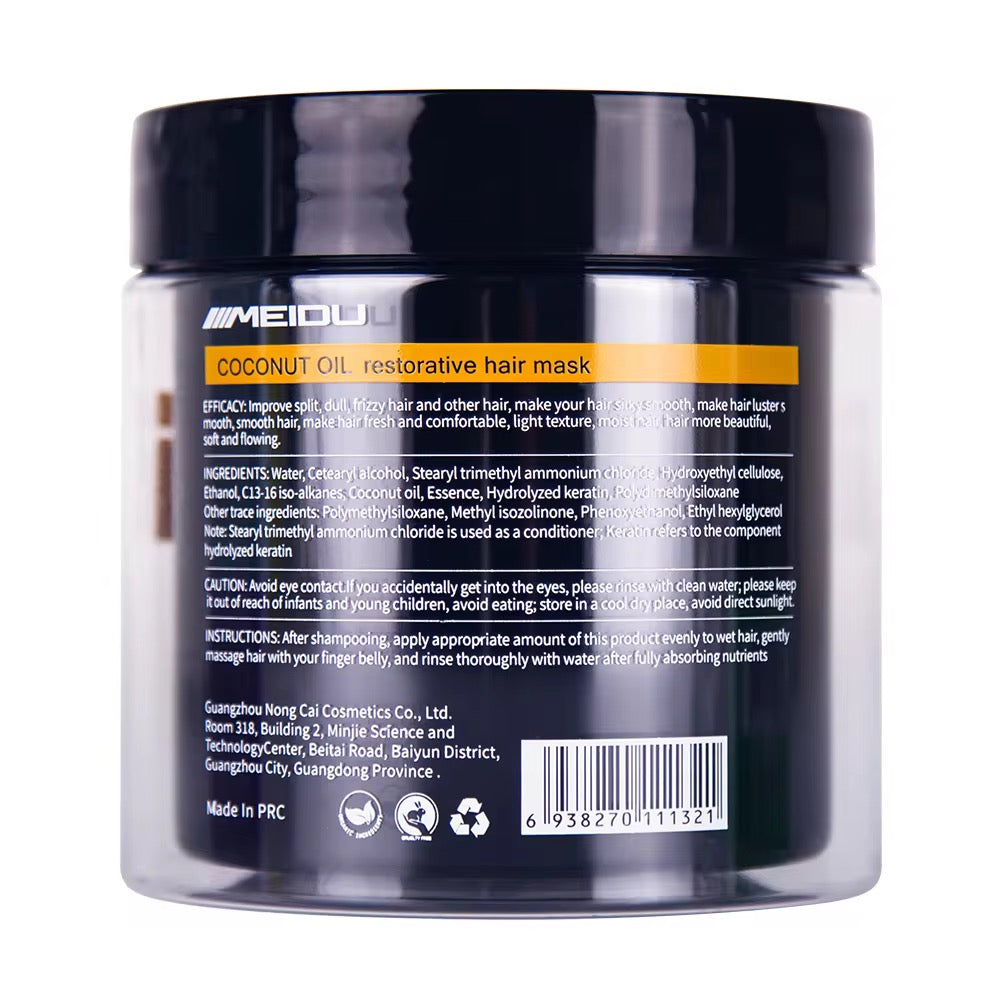 MEIDU Japanese Formula Coconut Oil Hair Mask 500ml | Controls Breakage, Boosts Shine & Repairs Split Ends | Results Guaranteed | Limited Stock