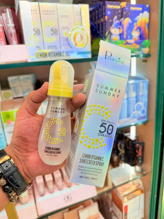 Pagevine Summer Sundae SPF 50+ Peptides Sunscreen Spray – Ultra UV Protection | Limited Stock