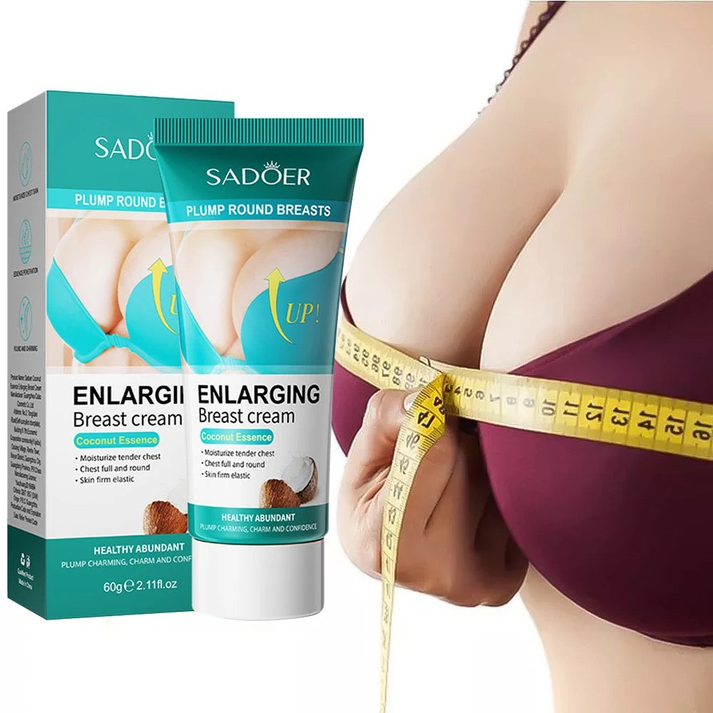 Sadoer Enlarging Breast Cream (Coconut Essence) 60ml, Stand Upright Plump Round Breast (PRIVACY DISCREET DELIVERY)