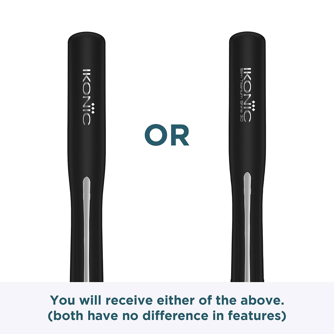 Ikonic Slim Titanium Shine 3.0 Hair Straightener, Black| Dual Titanium Plates| Advanced Heat Technology