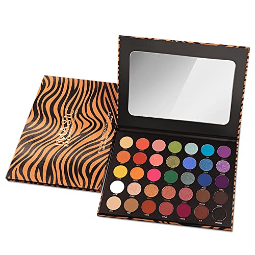 Imagic Professional Cosmetic Eyeshadow Palette 42g, Zebra Pattern 35 Colors Eyeshadow Palette, Multicolor Matte & Shimmery Finish