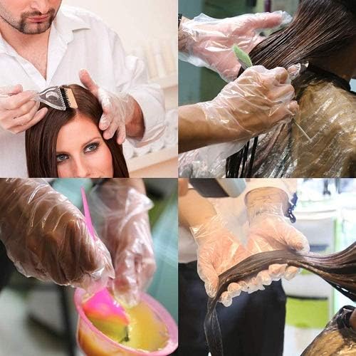 Disposable Plastic Transparent Hand Gloves for Kitchen, Restaurant, Cooking, House Cleaning, Hair Coloring | Food Serving Gloves(Box of 100Pcs)