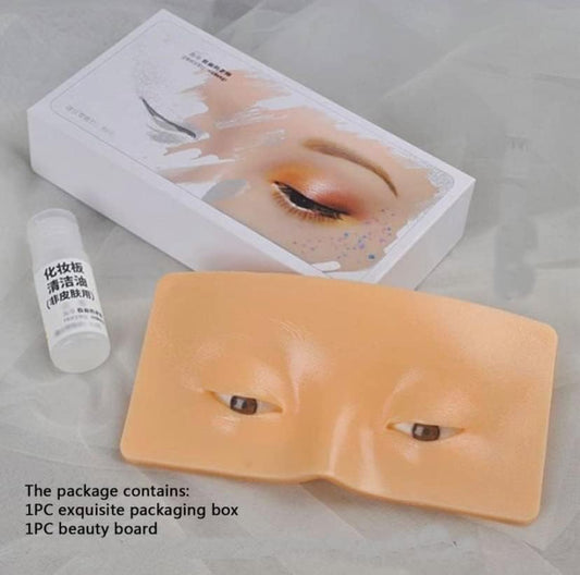 Eye Make Up Practice Dummy| Make Up Practice Face Board| Silicon Make up Face- Practice Skin Board| For Beginners and Make Up Artists| Pack of 1|