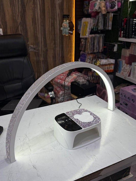 Moon Lamp Luxury Arch Nail Desk Lamp with Diamond Sparkle Finish