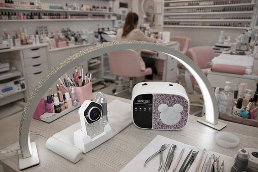 Professional Nail Art Combo Kit – 168W UV/LED Lamp + 50000 RPM Nail Drill + Moonlight 75 CMS Lamp | Salon Setup Combo