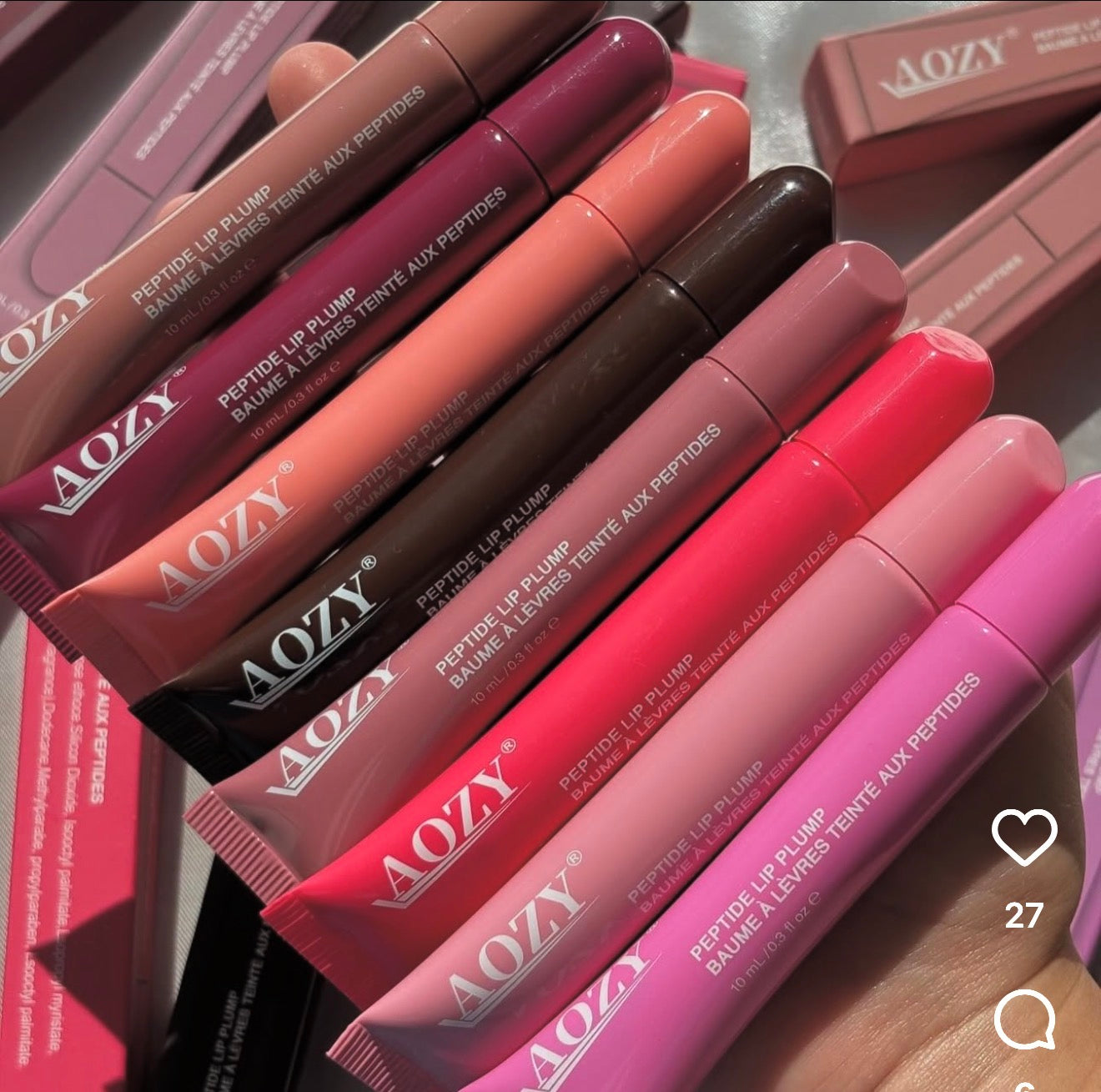 AOZY Lip Gloss Set of 8 ✨ | Birthday Sale Special 💖 | Juicy Plump Finish