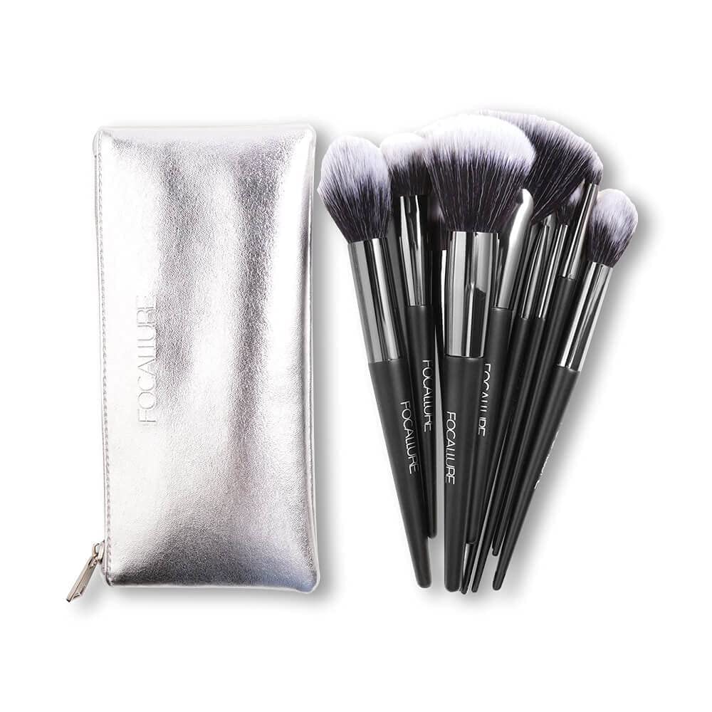 FOCALLURE Beauty Professional 10 Pcs Brush Set for Makeup Kit for Girls/Women with Bag