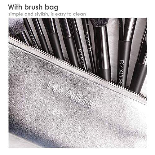 FOCALLURE Beauty Professional 10 Pcs Brush Set for Makeup Kit for Girls/Women with Bag