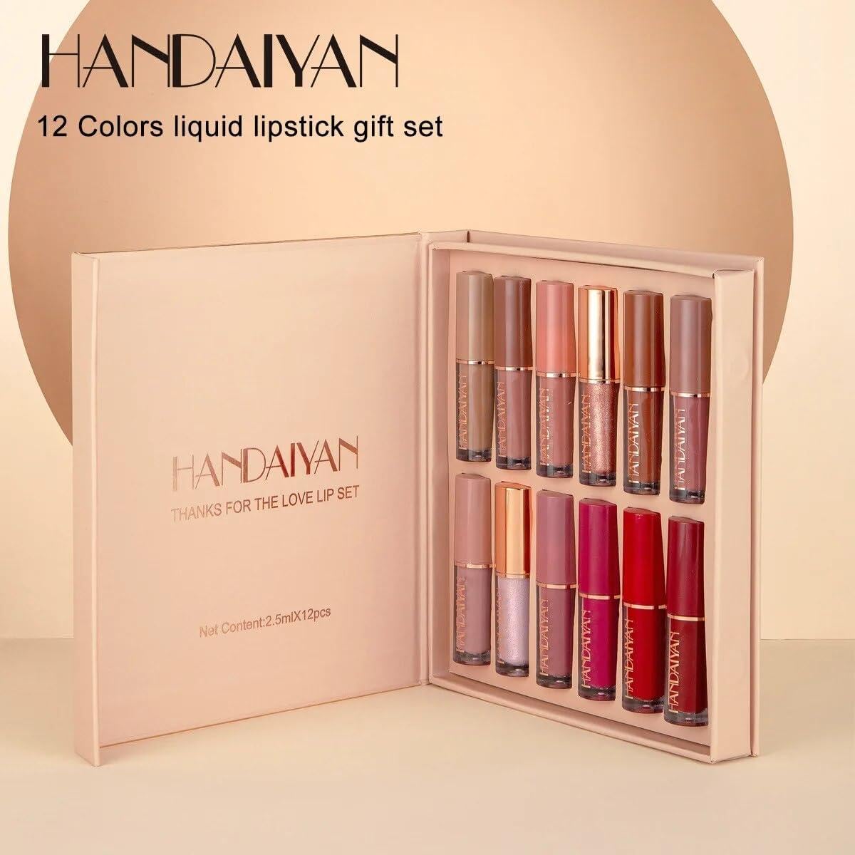 HANDAIYAN LOVE LIPSTICK SET 12PCS