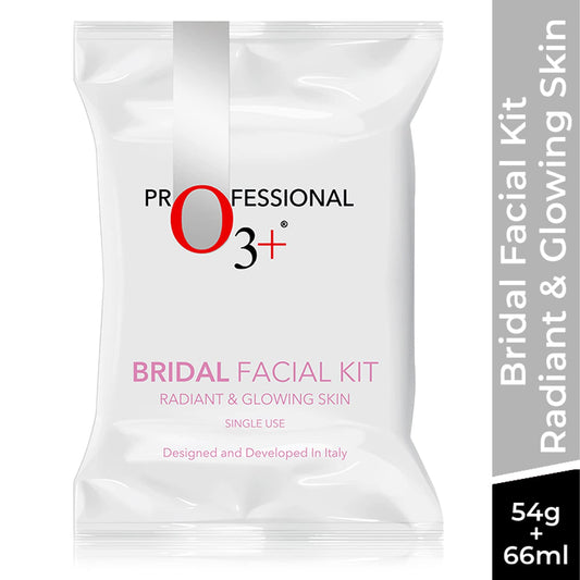 O3+ Bridal Facial Kit for Radiant & Glowing Skin with Hyaluronic Acid, Glycolic Acid and Niacinamide - Ideal for All Skin Types (60g+69ml)
