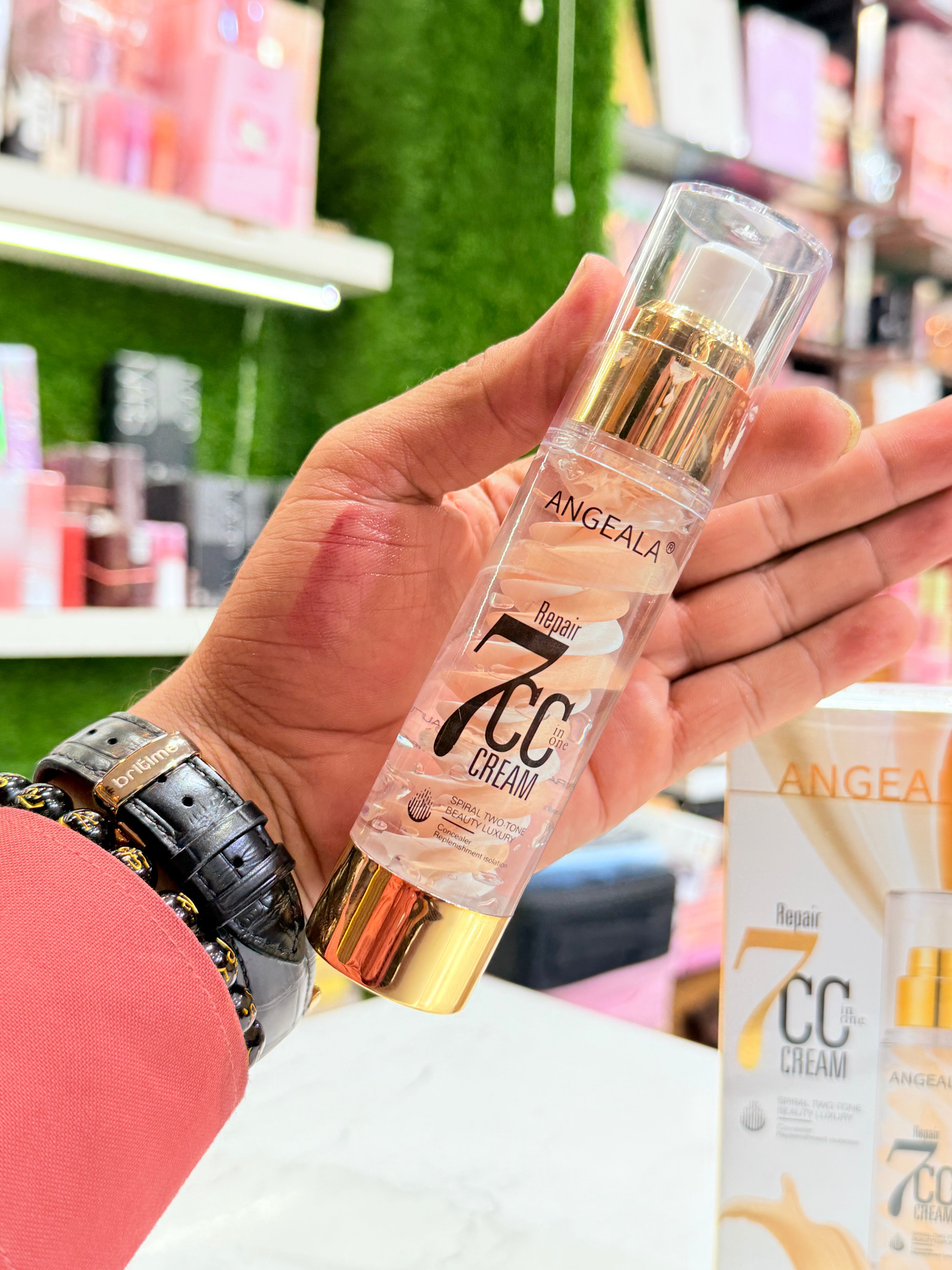 Angeala Repair 7-in-1 Korean CC Cream | Spiral Two-Tone Moisturizing Makeup