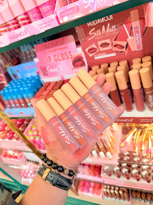 Hudamoji Silk Matte Liquid Lip Gloss – Set of 6 | Buy 1 Get 5 FREE | Long Lasting Matte Lip Colors