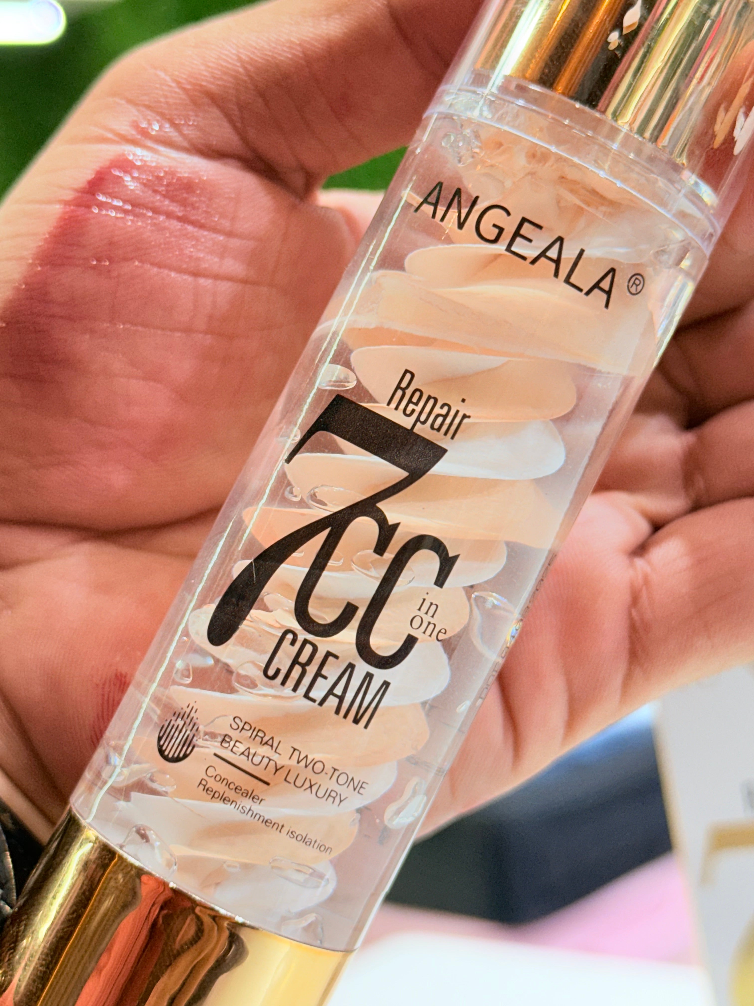 Angeala Repair 7-in-1 Korean CC Cream | Spiral Two-Tone Moisturizing Makeup