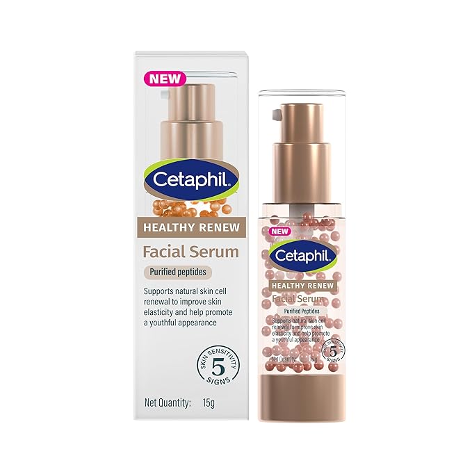 Cetaphil Healthy Renew Facial Serum – Anti-Aging Serum with Purified Peptides for Smoother & Firmer Skin (15g)