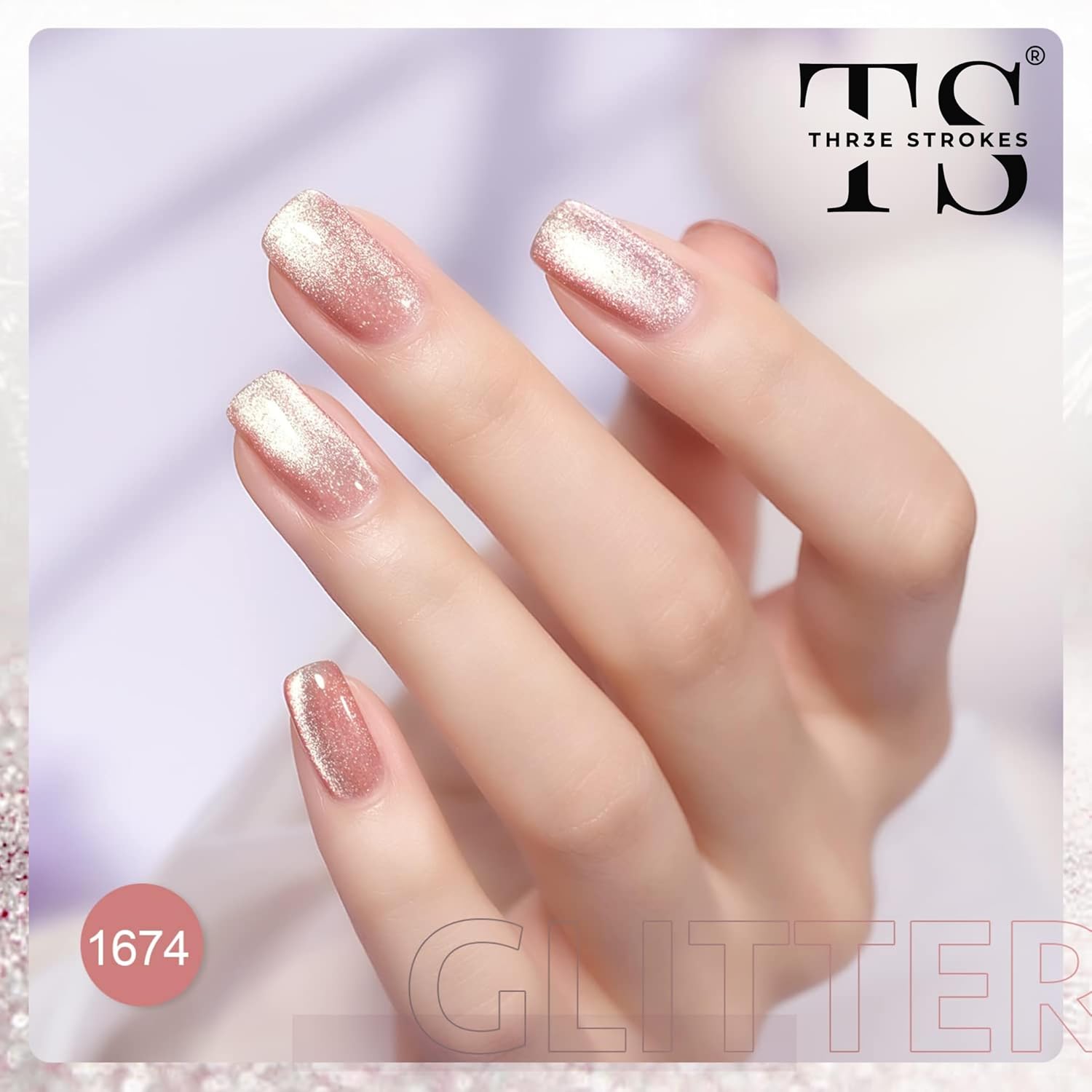 THR3E STROKES Gel Nail Polish Set - 6 Colors Nude, Pink, Brown Gel Polish Kit (Uv/Led Lamp Required) - 7.5 Milliliters (MILKYWAY 76, 7.5ML)