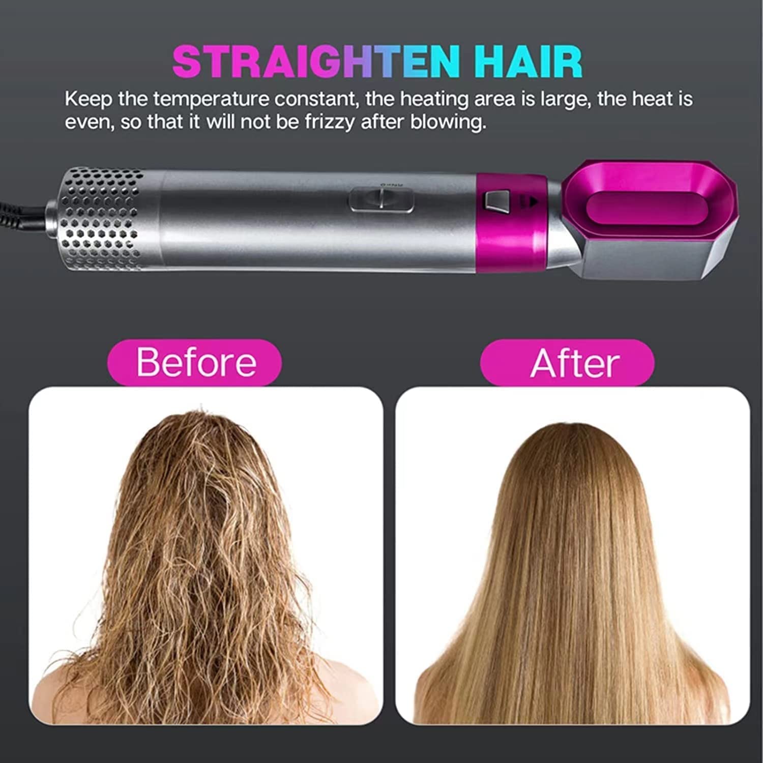 5-in-1 Hot Air Styler & Multi-Functional Hair Styling Kit – Without Box