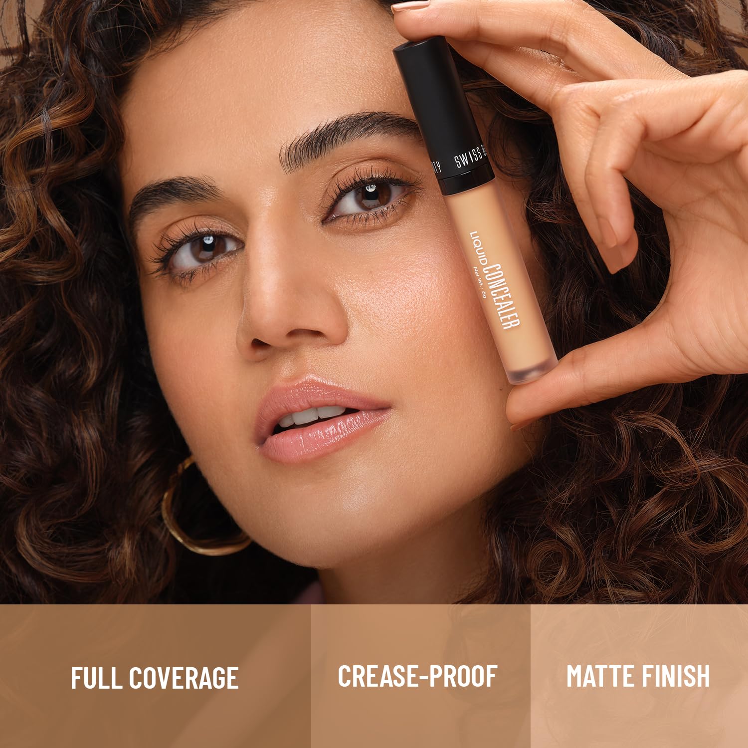 Swiss Beauty Liquid Light Weight Concealer With Full Coverage |Easily Blendable Concealer For Face Makeup With Matte Finish