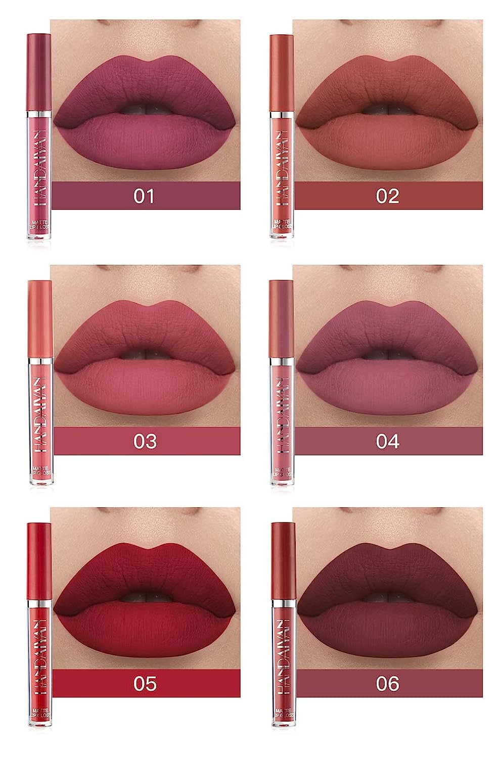 HANDAIYAN 6PCS PROFESSIONAL MATTE LIPSTICKS