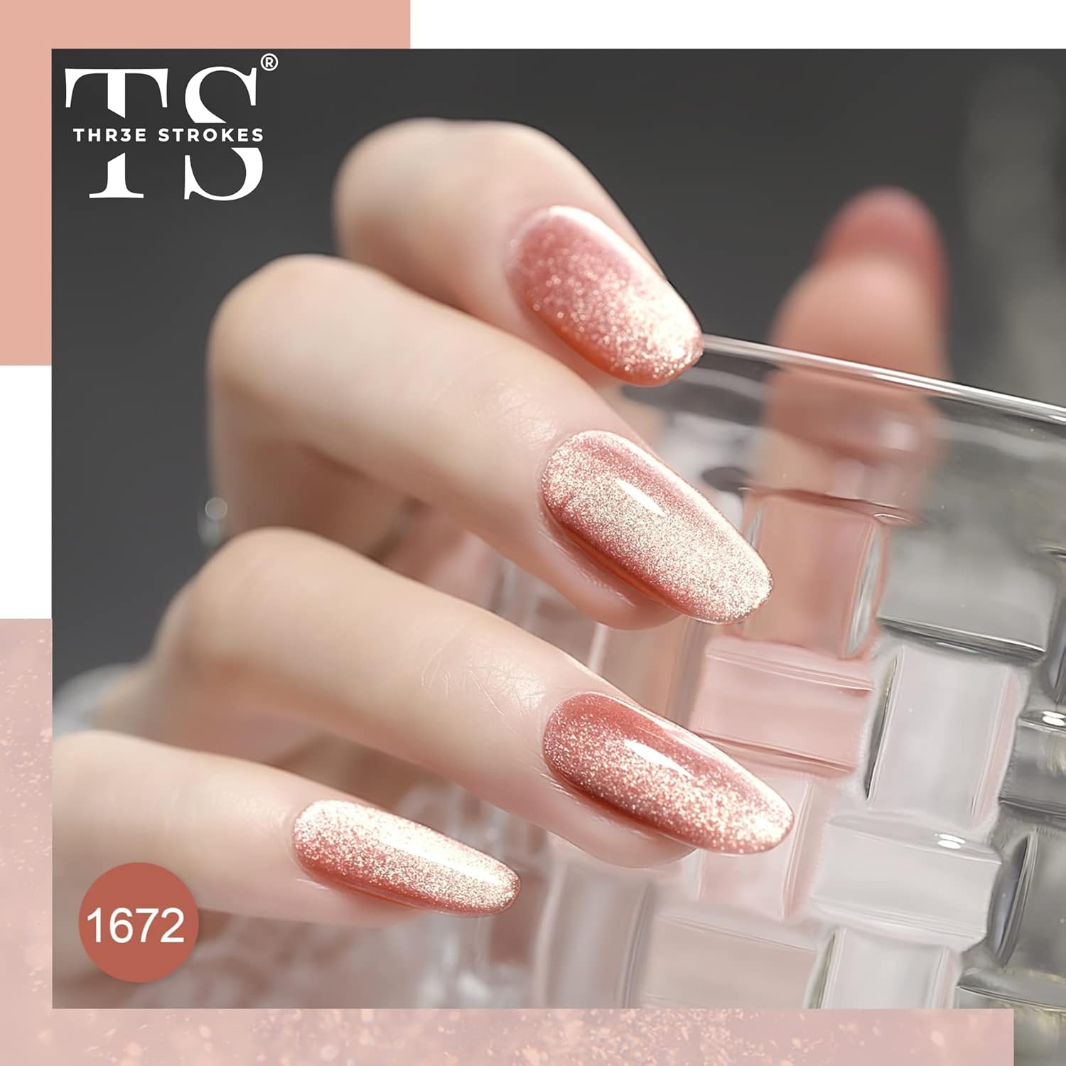 THR3E STROKES Gel Nail Polish Set - 6 Colors Nude, Pink, Brown Gel Polish Kit (Uv/Led Lamp Required) - 7.5 Milliliters (MILKYWAY 76, 7.5ML)